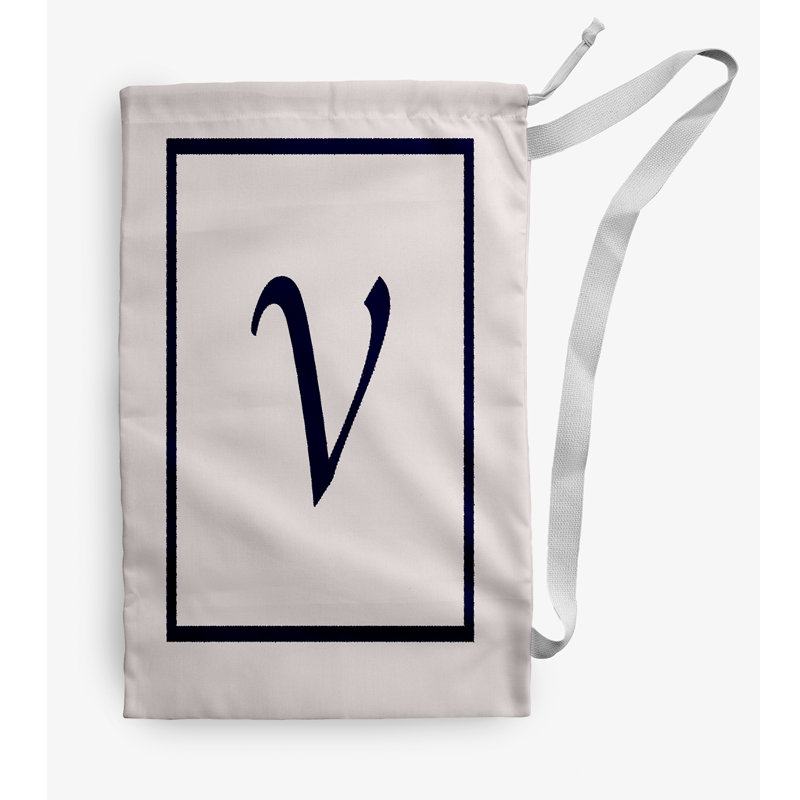 Sac à linge Monogram, Moyen (H 36 po x l 28 po), Ivoire/noir