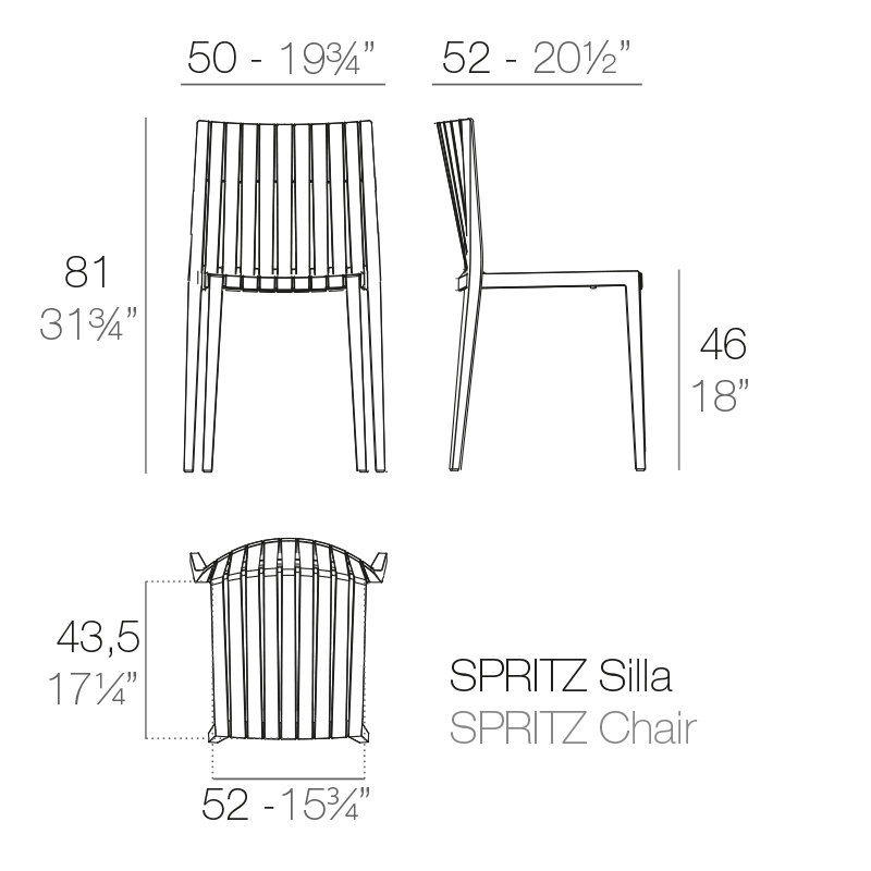 Spritz Stacking Patio Dining Chair, White