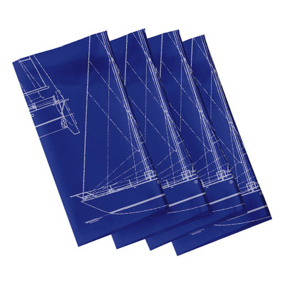 Aksel Polyester Nautical Square Napkin