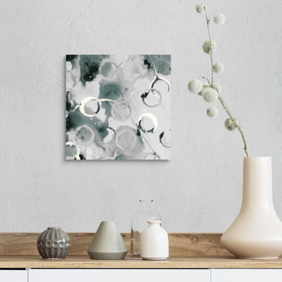 Teal Spatter III - Painting on Canvas