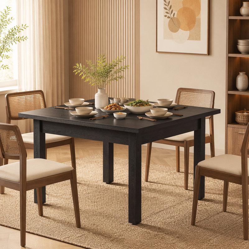 Table de salle à manger (table seulement), Noir