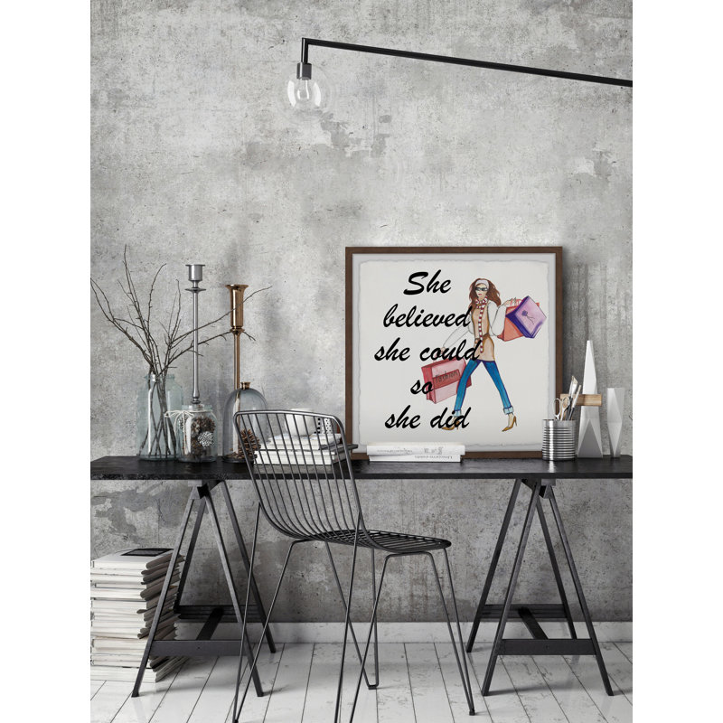 « she she it pourrait so so v », reproduction d’impression encadrée, H 12 po x l 12 po x P 1,5 po