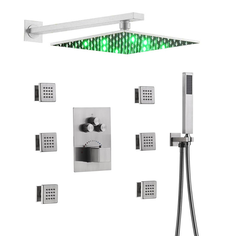 All-In-One Kit with Rough in-Valve, Brushed nickel