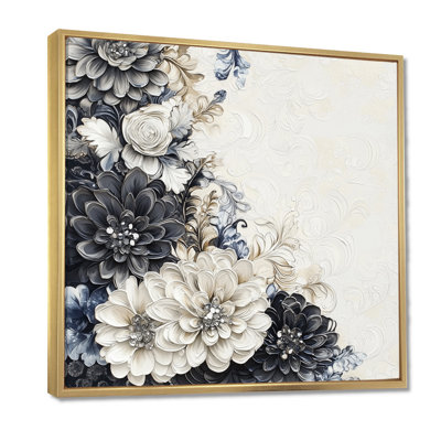 Art mural rétro «Bloom of Mums Flowers I» - Mums