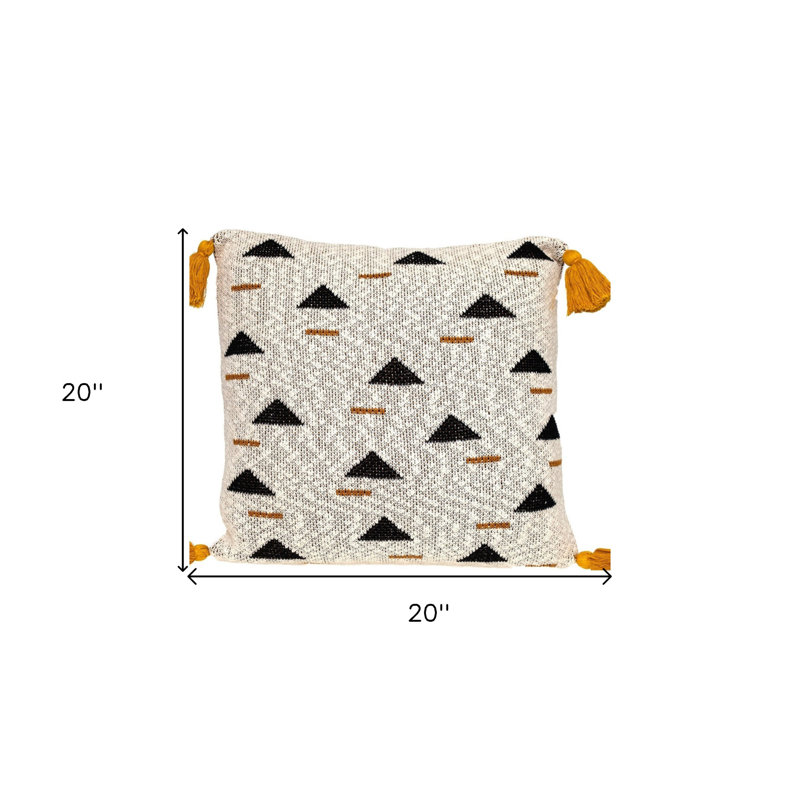 Poki Transitional Beige Throw Pillow