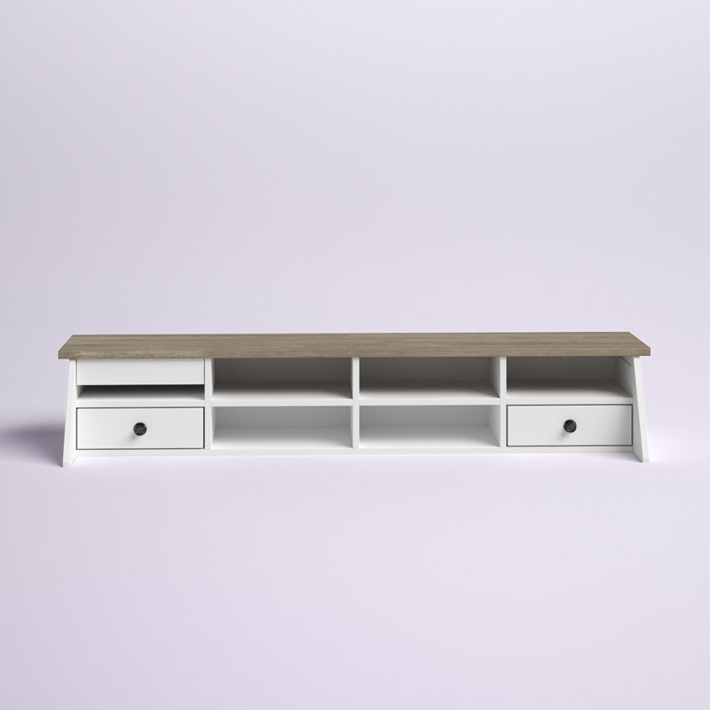 Organisateur de bureau Shelonda, Gris déclin / blanc pur