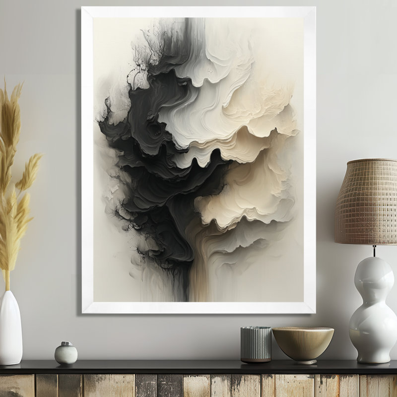 Oldsmar - Abstract Wall Decor, 20" H x 12" W, Framed Print without Mat, White