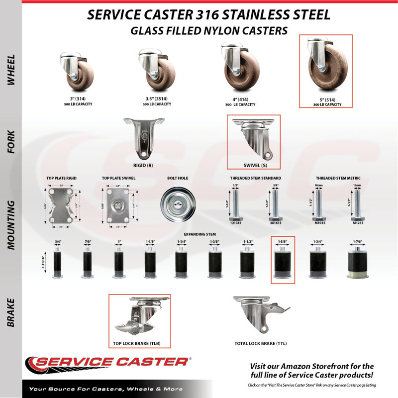 Nylon Casters