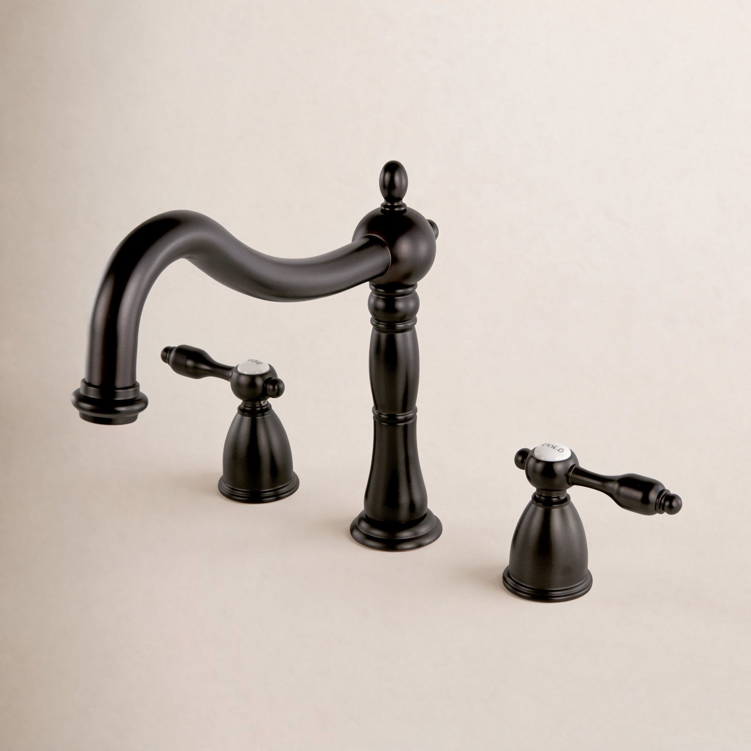 Tudor Deck-Mounted Roman Tub Faucet, Oil Rubbed Bronze