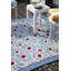 Tapis intérieur / extérieur en polypropylène crocheté à la main rectangulaire bleu / blanc-86654080