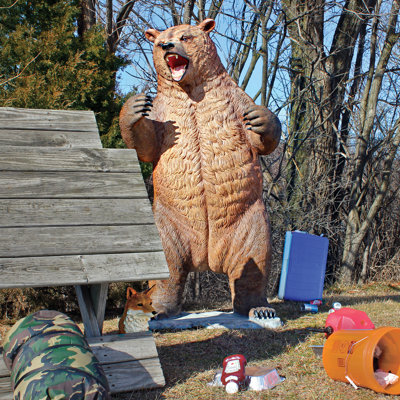 Statue grandeur nature grizzly qui grogne
