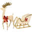 Cerf tirant un chariot
