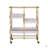 Washed Serving Cart With 3 Adjustable Trays-1897262972