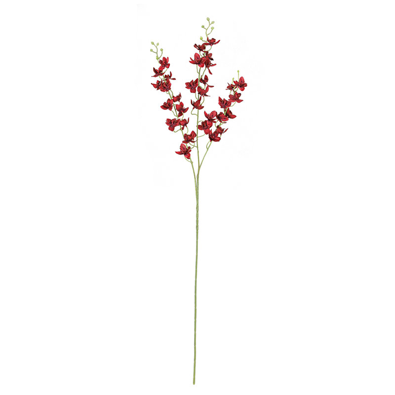 Petite fleur d'orchidée artificielle Dendrobium, Rouge
