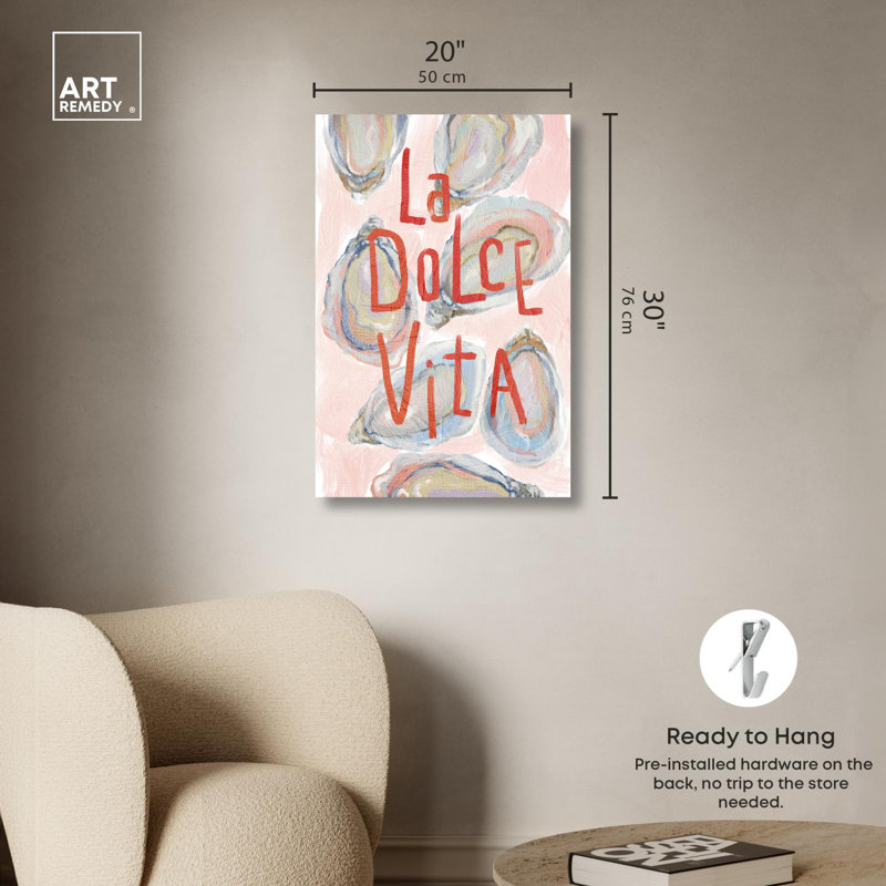Reproduction côtière tendance sur toile La Dolce par Art Remedy, H 30 po x l 20 po, Toile tendue