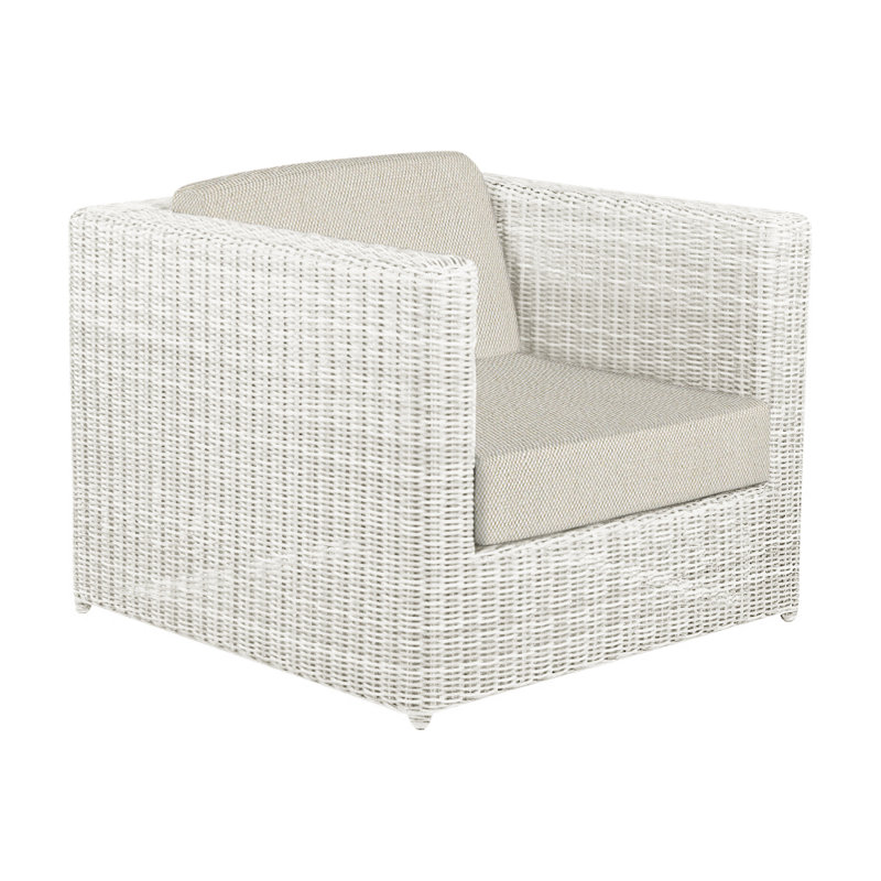 Sag Harbor Outdoor Lounge Chair, Canvas Rain, Sag Harbor Classic White