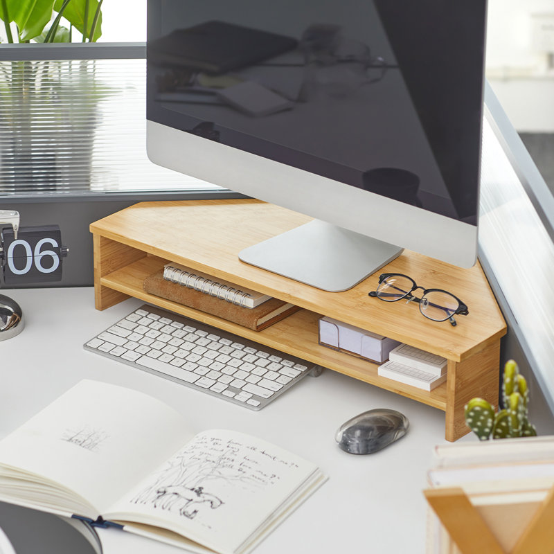 Adin Bamboo Monitor Stand
