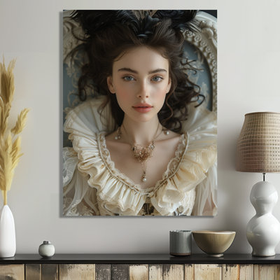 Black White Fashion Woman Regal Radiance - Fashion Woman Wall Decor