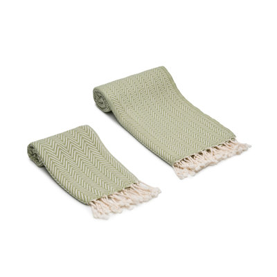 Herringbone Turkish Cotton Bath and Hand Towels