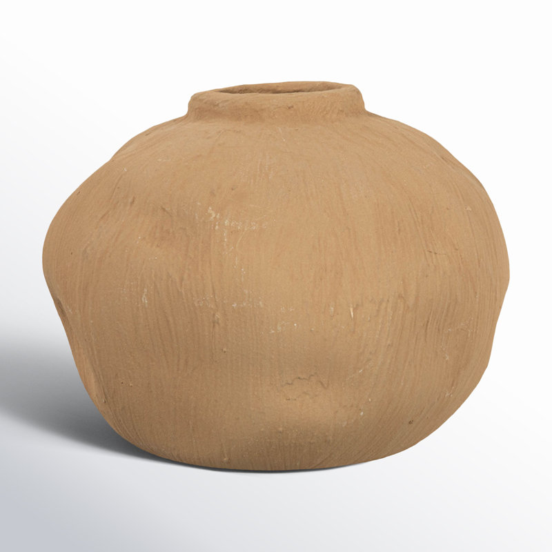Vase rond en terre cuite Idalou, Taupe