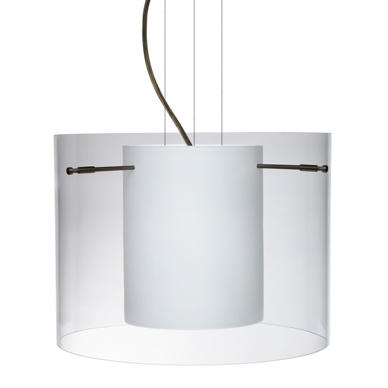 Morena 1 - Light Single Pendant, Brushed Bronze, Clear, 10.63" H x 11.75" W x 11.75" D