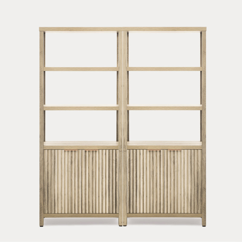 Bibliothèque de rangement Nicolee H 71 po (ensemble de 2), Chêne sablé