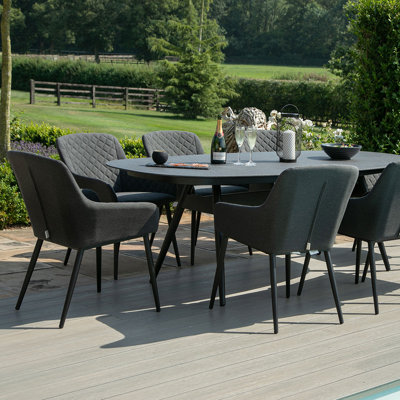 Chillon Outdoor Fabric Zest 8 Seat Oval Dining Set