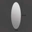 Miroir mural pleine longueur 65 po x 24 po, conception ovale, verre argenté sans cuivre de 5 mm, résistant à l'humidité et à l'oxydation, reflet HD, fixation murale pour vestibule, chambre à coucher et salon