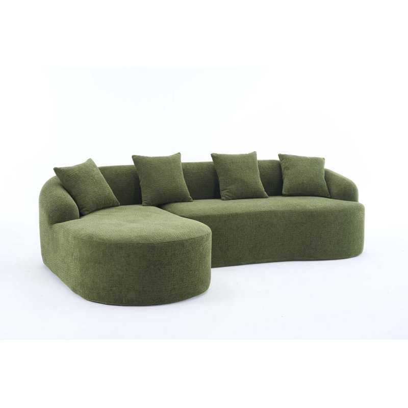 Boneless 4 Seater Sofa with 30D ,60 Hardness full sponge,4 pillow for Living Room, Home Furniture Sleeper Sectional Sofa for Apartmentess full sponge,4 pillow for Living Room, Home Furniture Sleeper Sectional Sofa for Apartment