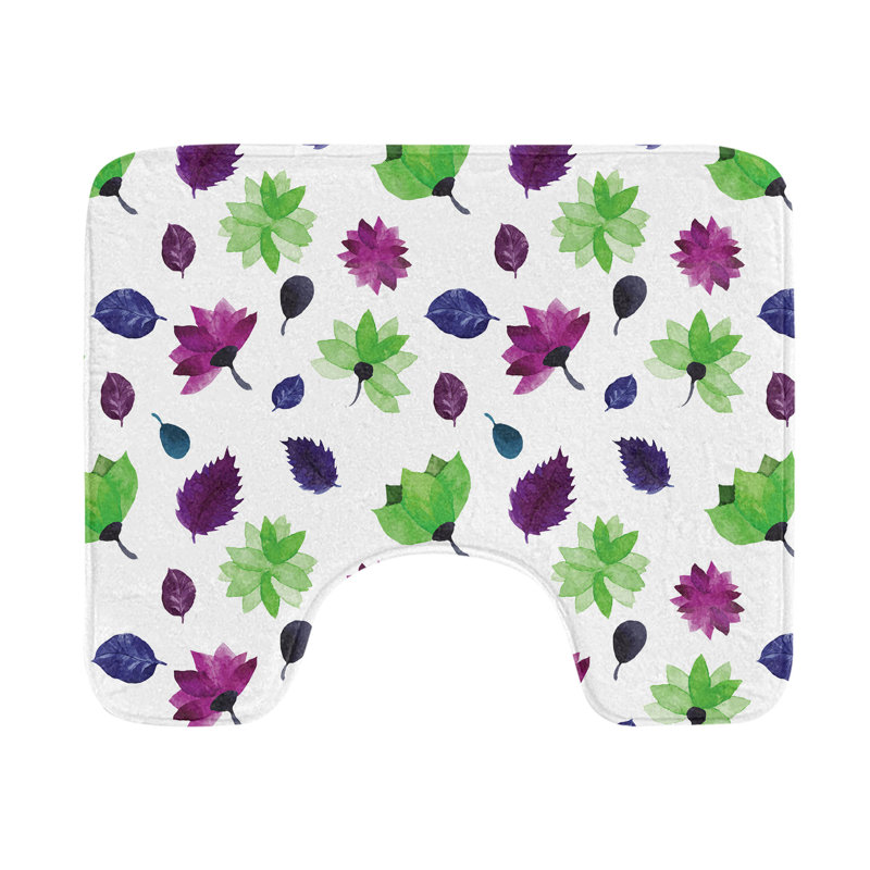 Multicolore tapis de salle de bain floral U