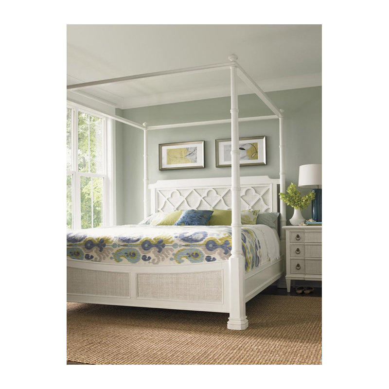 Ivory Key Canopy Bed, Queen