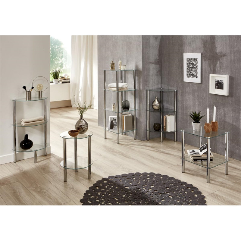 Sheley Glass Top End Table