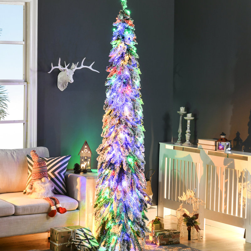 Arbre de Noël enneigé 7 pi - 534 branches, différents modes de réglage, coffre-fort