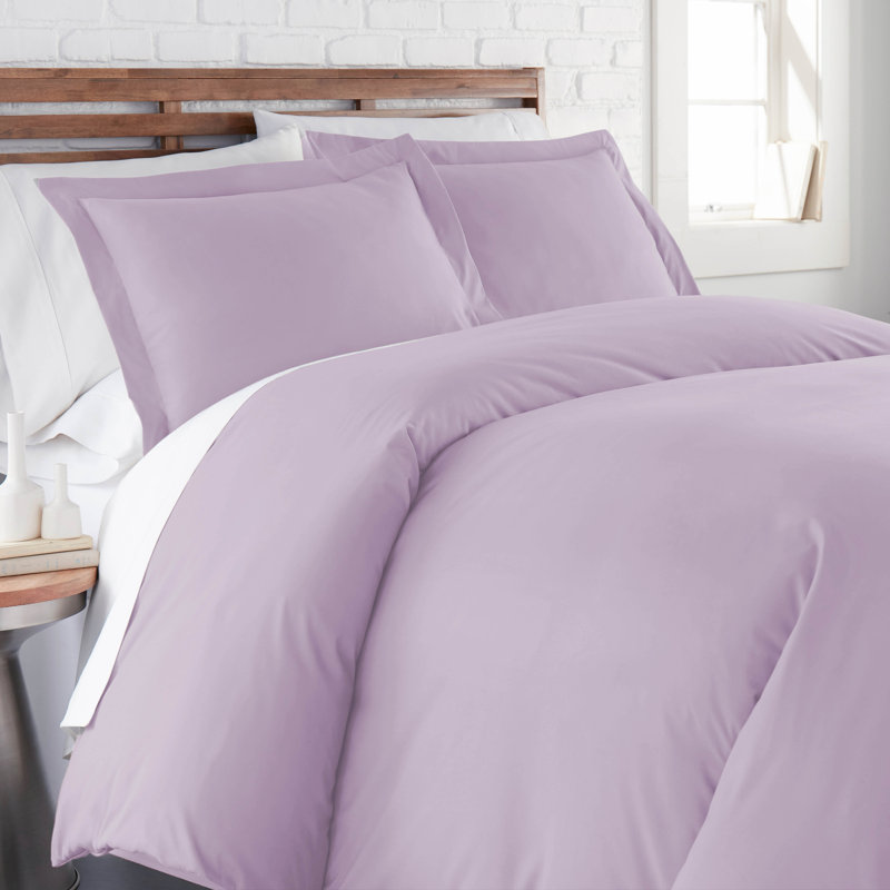 Ensemble de housse de couette en lin lilas Southshore Fine Linens, Édredon très grand / très grand californien Hou, Lilas