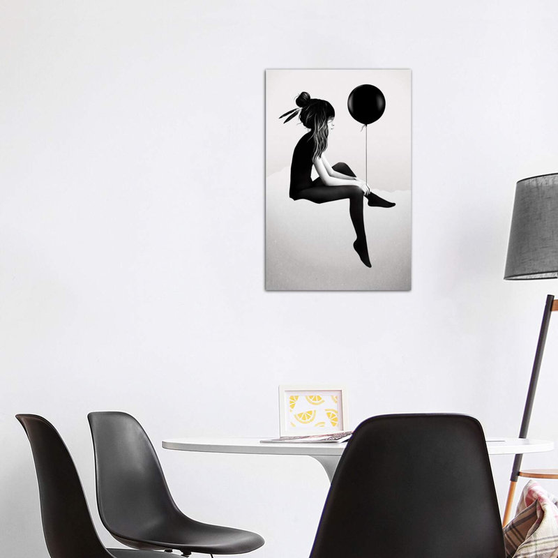 «No Tce Thing As Rien» par Ruben Ireland - impression d'art graphique, H 40 po x l 26 po x P 1,5 po, Toile tendue