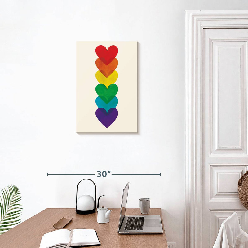 Khyia Rainbow Hearts Stack, 24" H x 16" W