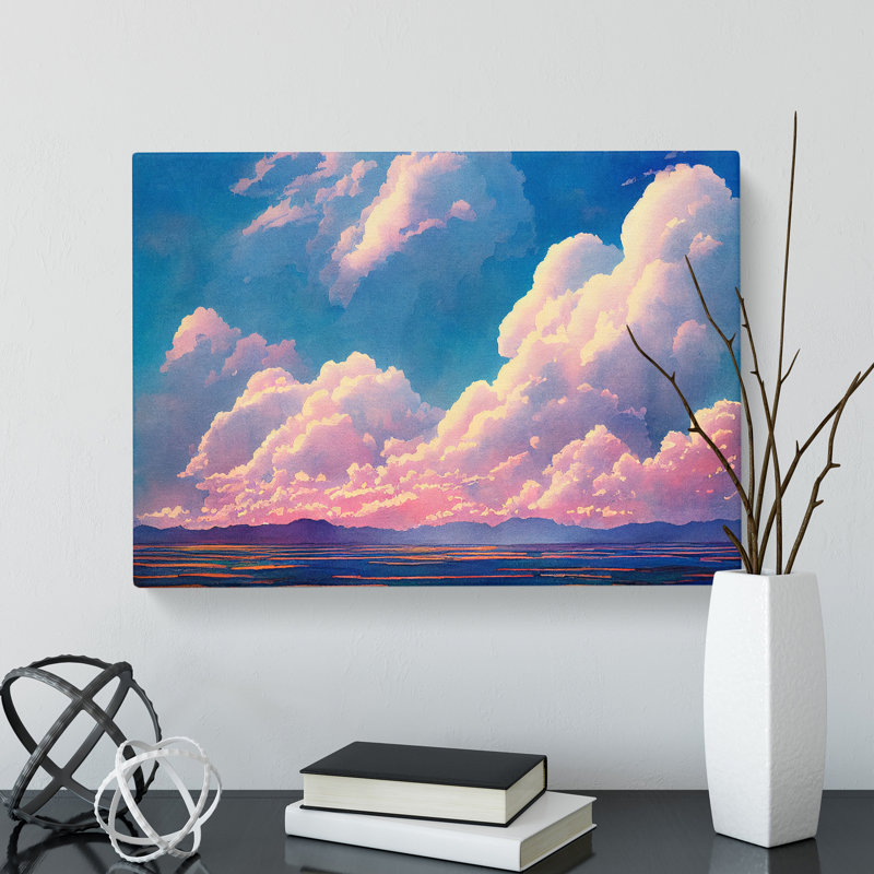 Pastel Cloudy Sky Vol.3 - Wrapped Canvas Painting, 35cm H x 50cm W x 3cm D
