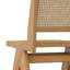 Chaise de salle à manger en bois massif Regina avec dossier en rotin et accoudoirs style Mid-Century (ensemble de 2)-777978920