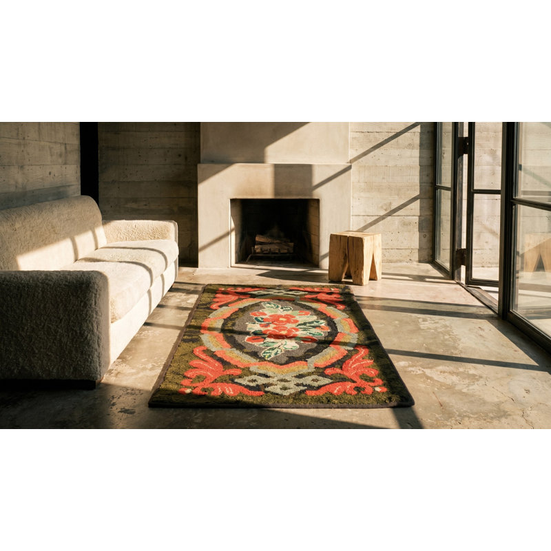 Tapis crocheté Antique Antique American