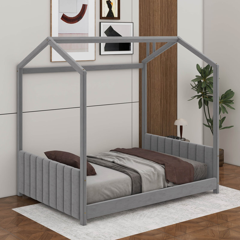 Lit en bois Velvet House, Lit double