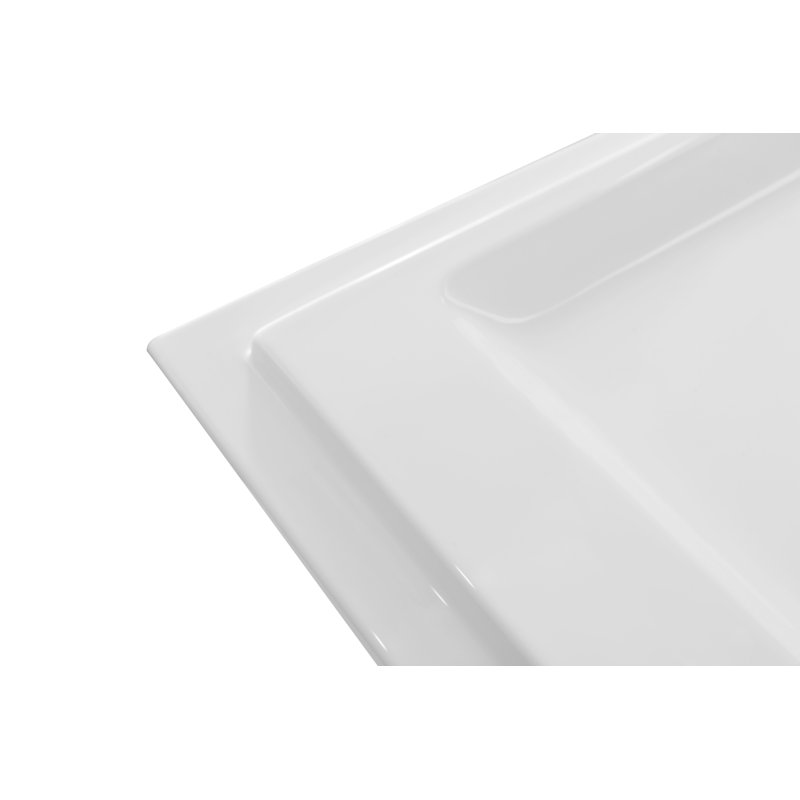 Lex-Class White Acrylic 3-Piece Alcove Shower Surround with Shelves