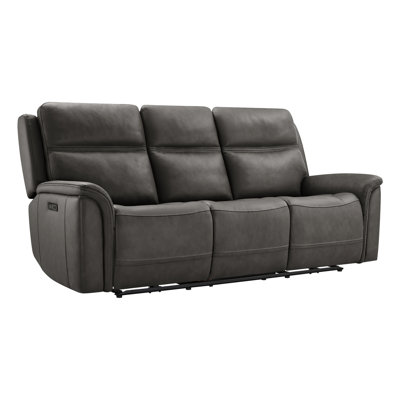 Genuine Leather Power Recliner Sofa
