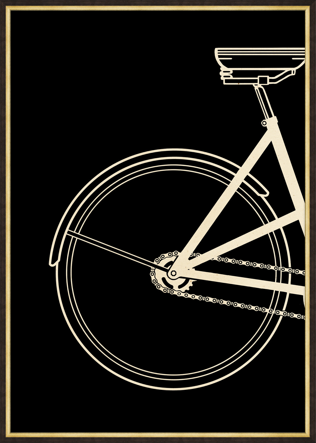 Tandem Graphics Wendover Art Group Tandem Bicycle Tryptic - Picture Frame Graphic Art ...