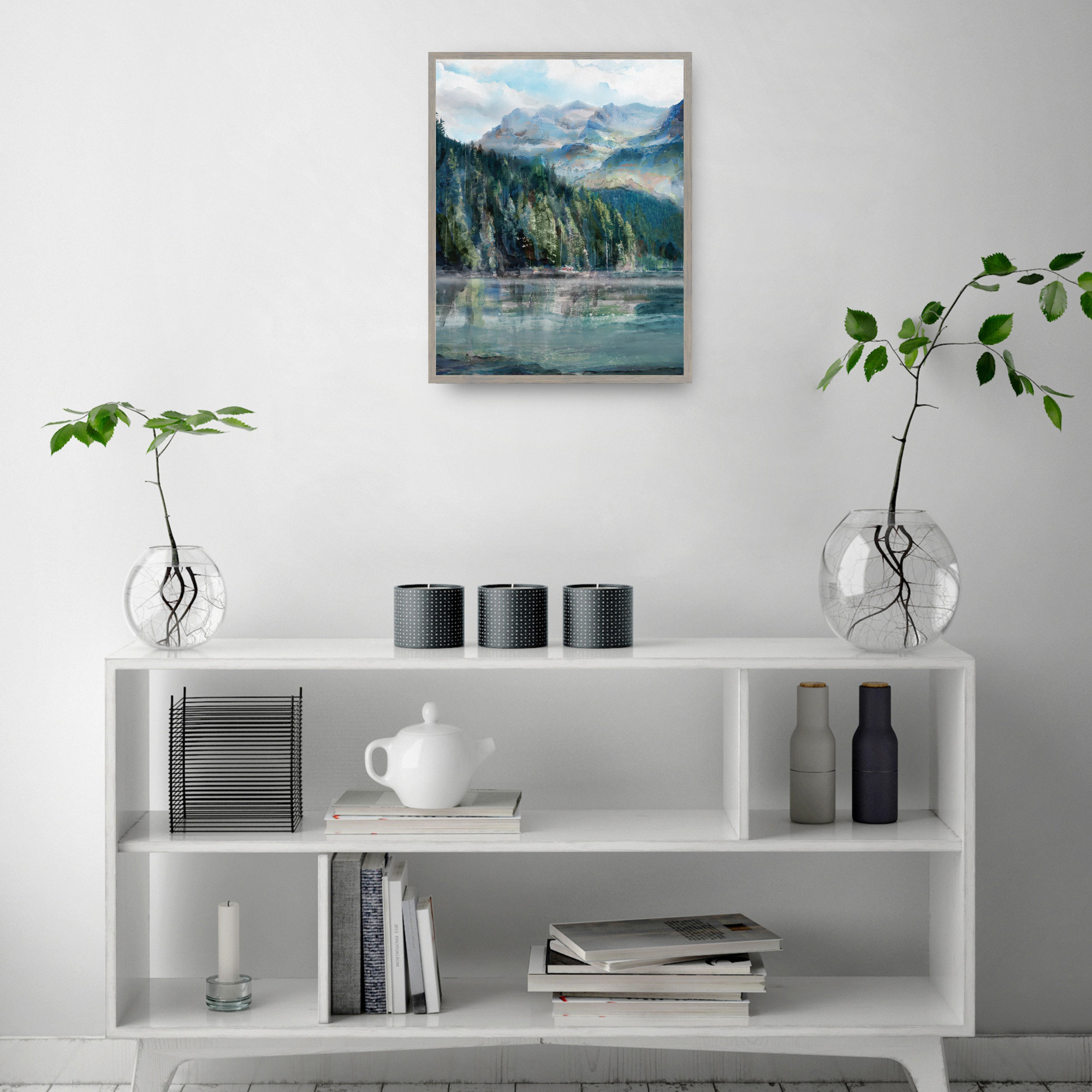 Millwood Pines Mountain Lake II by Studio Arts Canvas Art Print | Wayfair