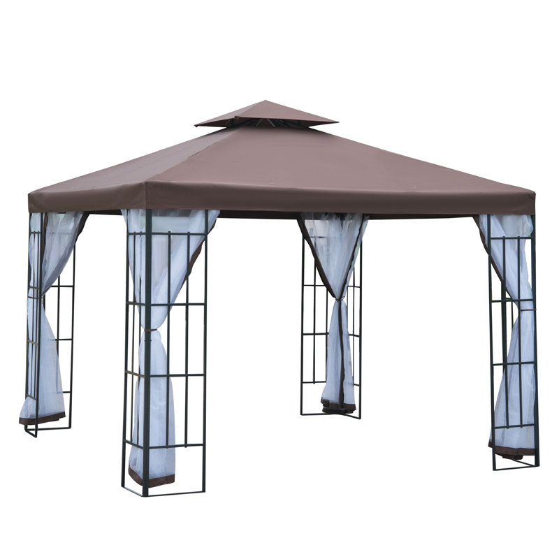 Remise portative 9,8 pi L 9,8 pi. D Pavillon de jardin en métal