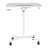 White Sit To Stand Mobile Laptop Computer Stand With Height Adjustable And Tiltable Tabletop