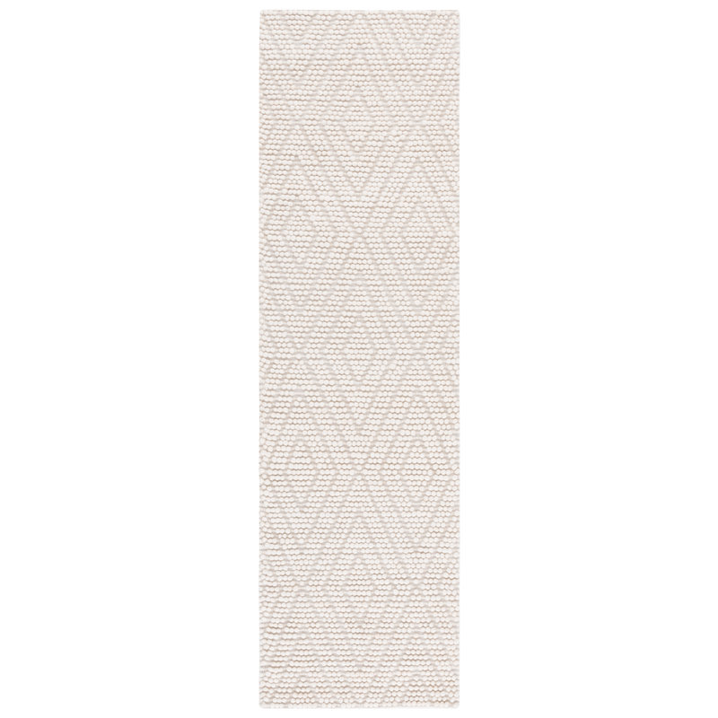 Elle Handmade Ivory Rug, Runner 2' x 12'