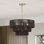 Lustre suspendu en laiton antique 6 lumières Asllan