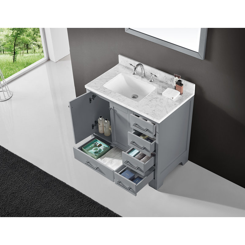 Ensemble de meuble-lavabo simple 36 po Cassel, Gris taupe