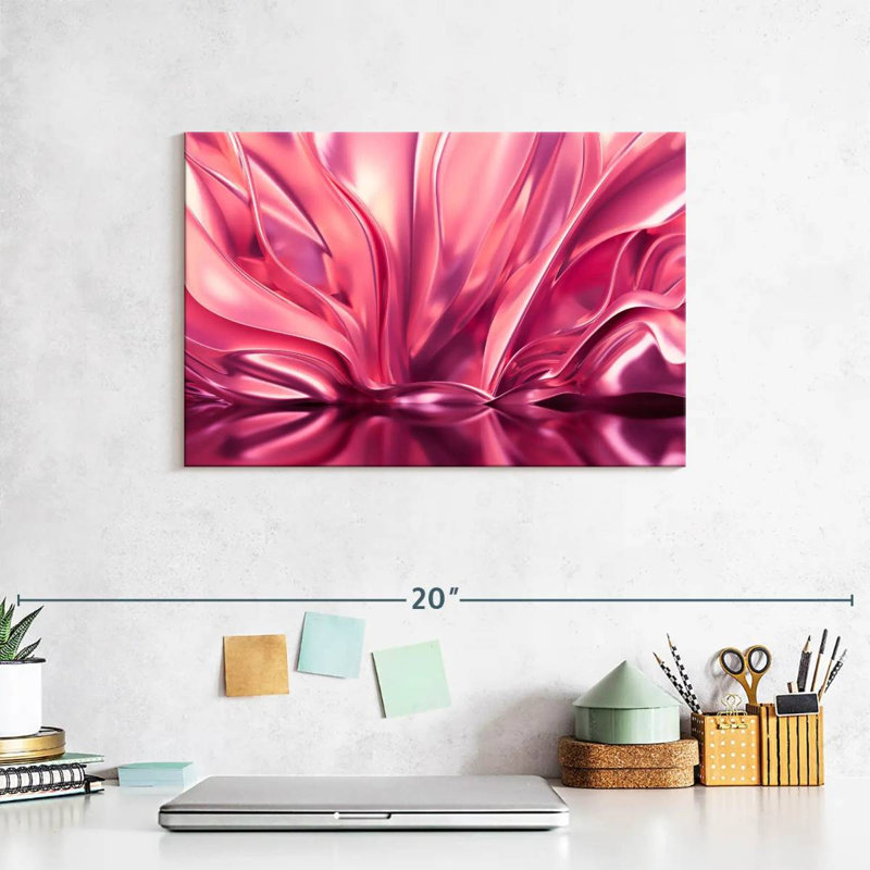 Blush Pink Abstract On Canvas Print, 8" H x 12" W x 1" D